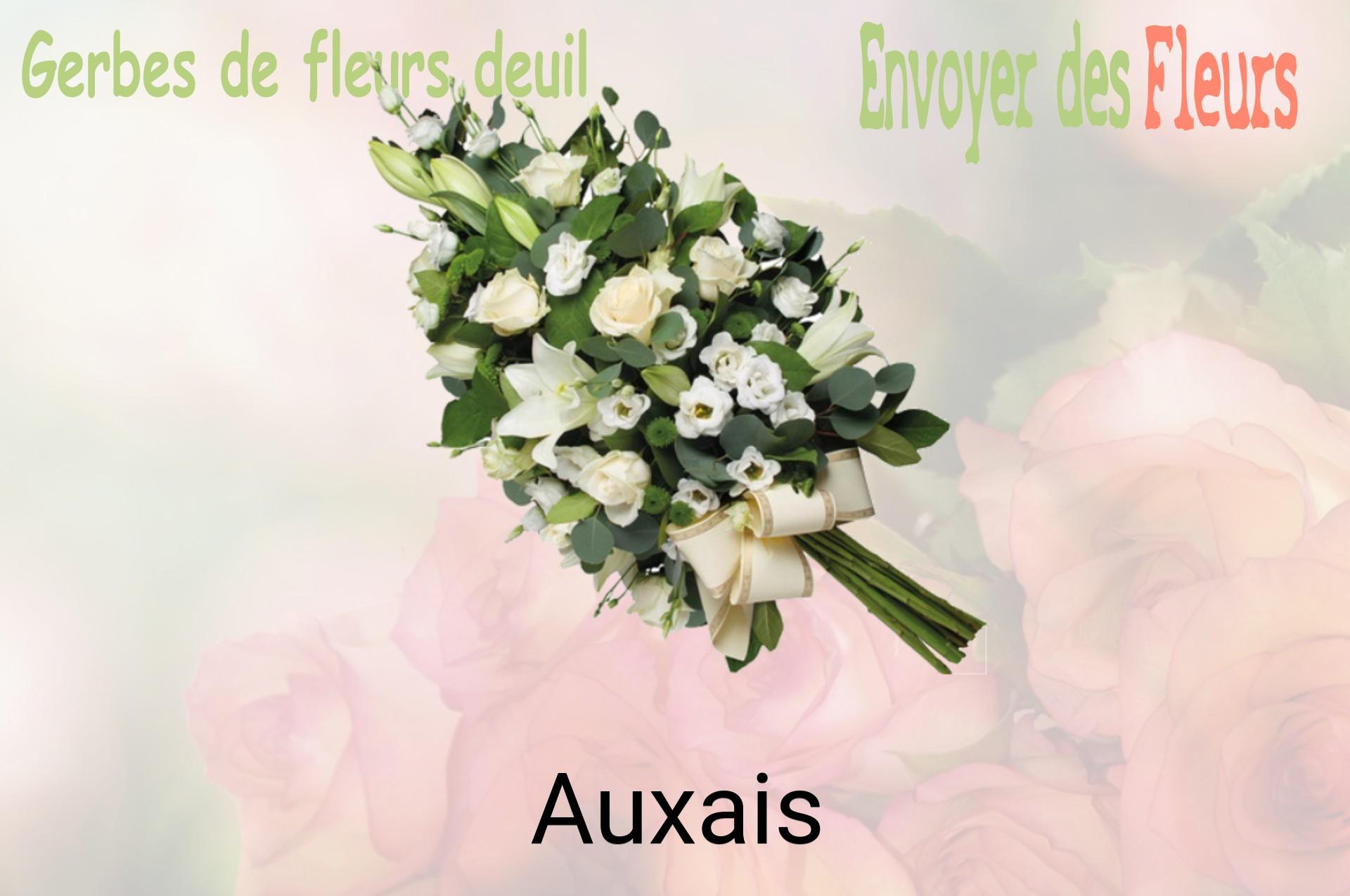 Gerbe de fleurs de deuil livrée à Auxais